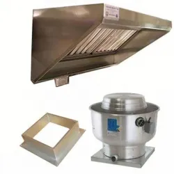 11ft Concession Hood System Package with Exhaust Fan & Curb
