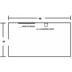 5ft x 4ft Stainless Restaurant Heat Hood NFPA96 5ft x 4ft Stainless Restaurant Heat Hood NFPA96