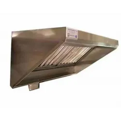 11ft All Stainless Concession Grease Hood - 4in Front